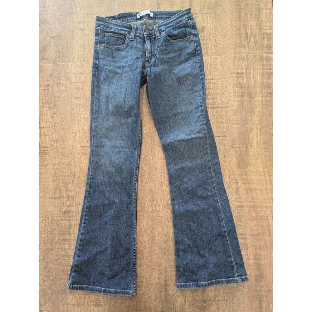 Levis 518 Superlow Bootcut Jeans Women's W26 L30 Blue Low Rise Y2K Denim Pants